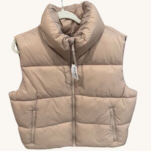 Old Navy Dusty Pink Puffer Vest